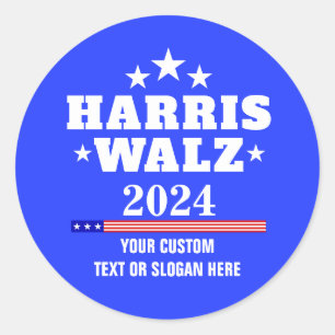 独自のHarris Walz 2024を作成 ラウンドシール