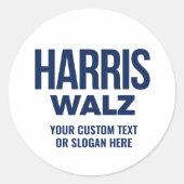 独自のHarris Walz 2024を作成 ラウンドシール (正面)