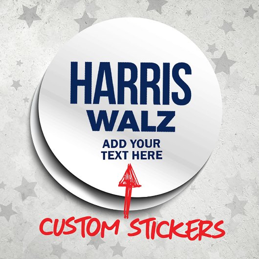 独自のHarris Walz 2024を作成 ラウンドシール