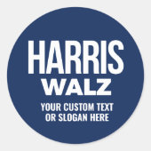 独自のHarris Walz 2024を作成 ラウンドシール (正面)