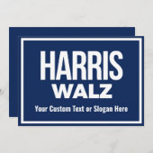 独自のHarris Walz 2024を作成 招待状 (正面/裏面)
