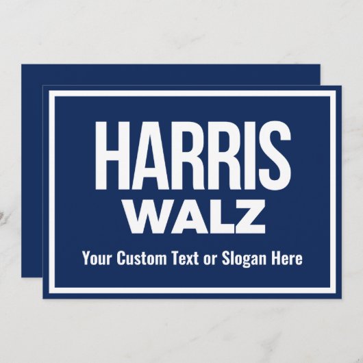 独自のHarris Walz 2024を作成 招待状 (正面/裏面)