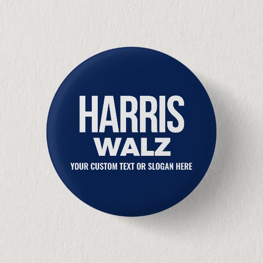 独自のHarris Walz 2024を作成 缶バッジ (正面)