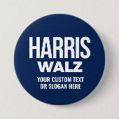 独自のHarris Walz 2024を作成 缶バッジ (正面)