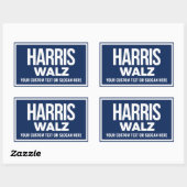 独自のHarris Walz 2024を作成 長方形シール (シート)