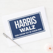 独自のHarris Walz 2024を作成 長方形シール (封筒)