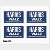 独自のHarris Walz 2024を作成 長方形シール (シート)