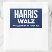 独自のHarris Walz 2024を作成 長方形シール (バッグ)