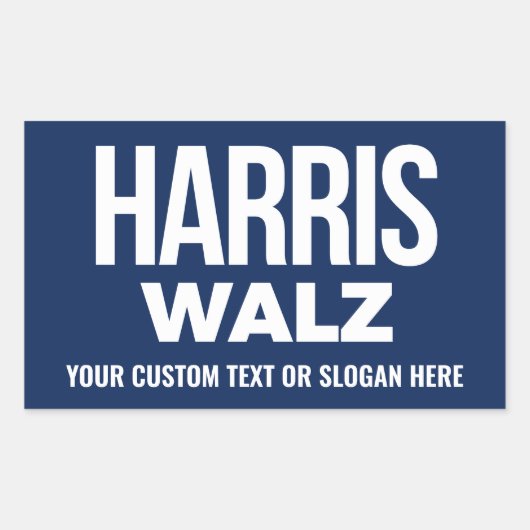 独自のHarris Walz 2024を作成 長方形シール (正面)