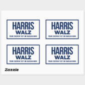 独自のHarris Walz 2024を作成 長方形シール (シート)