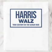 独自のHarris Walz 2024を作成 長方形シール (バッグ)