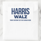 独自のHarris Walz 2024を作成 長方形シール (バッグ)