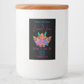 独自のHennaハンズクリスタルとバラを作成 フードラベル (正面)