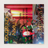 独自のHoHoメリークリスマスデーを作成 ジグソーパズル (横)