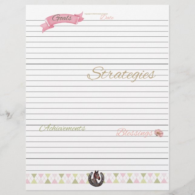 独自のHORSEジャーナルを作成する レターヘッド (正面)