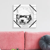 独自のInstagramアートを作成 – 素朴な背景 キャンバスプリント (インサイチュ (リビング))