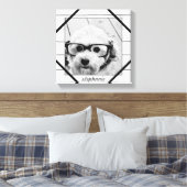 独自のInstagramアートを作成 – 素朴な背景 キャンバスプリント (インサイチュ (寝室))