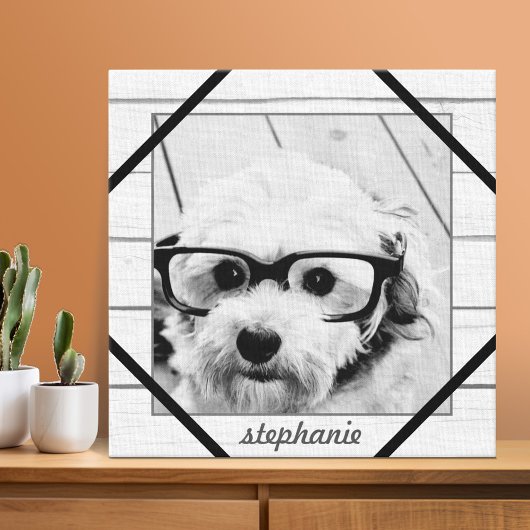 独自のInstagramアートを作成 – 素朴な背景 キャンバスプリント