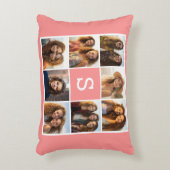 独自のInstagramコラージュのモノグラムをカスタム作成 アクセントクッション (正面(垂直))