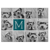 独自のInstagramコラージュのモノグラムをカスタム作成 カッティングボード (正面)