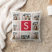 独自のInstagramコラージュのモノグラムをカスタム作成 クッション (ブランケット)