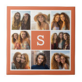 独自のInstagramコラージュのモノグラムをカスタム作成 タイル (正面)