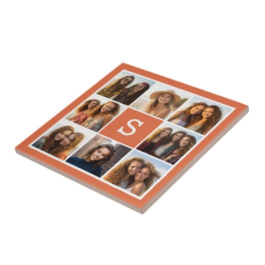 独自のInstagramコラージュのモノグラムをカスタム作成 タイル (側面)