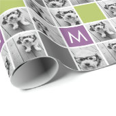 独自のInstagramコラージュのモノグラムをカスタム作成 ラッピングペーパー (ロールコーナー)