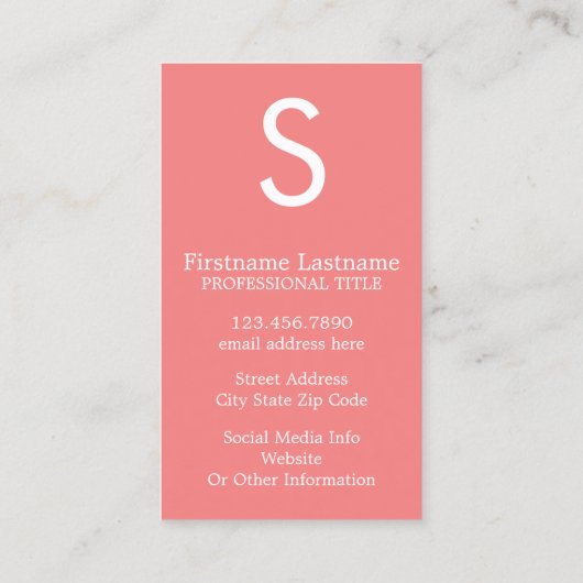 独自のInstagramコラージュのモノグラムをカスタム作成 名刺 (裏面)