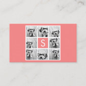 独自のInstagramコラージュのモノグラムをカスタム作成 名刺 (正面)