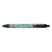 独自のInstagramコラージュのモノグラムをカスタム作成 黒ボールペン (裏面)