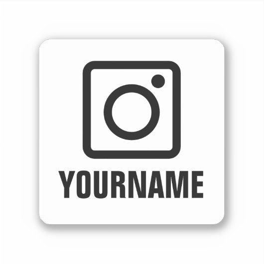 独自のinstagramシンボルビニールカーのシールを作成 シール (正面)