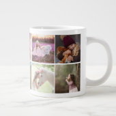 独自のInstagramフォトカスタムコラージュを作成 ジャンボコーヒーマグカップ (右)