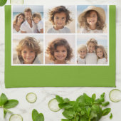 独自のInstagramフォトコラージュの作成ライム キッチンタオル (折り畳み)