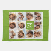独自のInstagramフォトコラージュの作成ライム キッチンタオル (横)