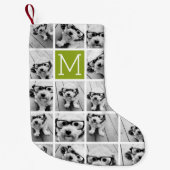 独自のInstagramフォトコラージュの作成ライム スモールクリスマスストッキング (正面)