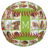 独自のInstagramフォトコラージュの作成ライム ソフトボール (裏面)