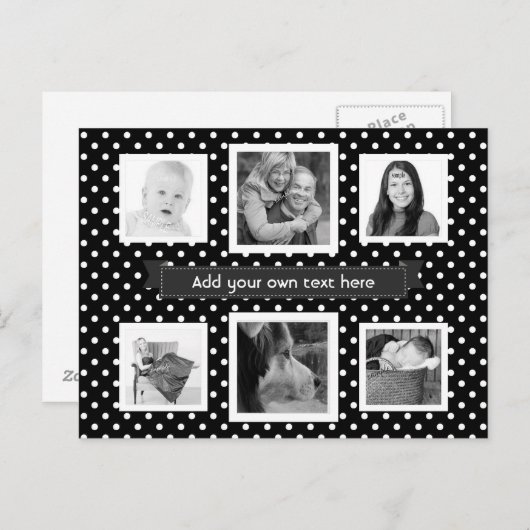 独自のInstagramフォトコラージュの作成 ポストカード (正面/裏面)