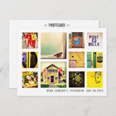 独自のInstagramフォトコラージュポストカードの作成 ポストカード (正面/裏面)