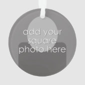 独自のInstagramフォトコラージュ9枚の写真を作成 オーナメント (裏面)