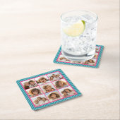 独自のInstagramフォトコラージュ9枚の写真を作成 スクエアペーパーコースター (インサイチュ)