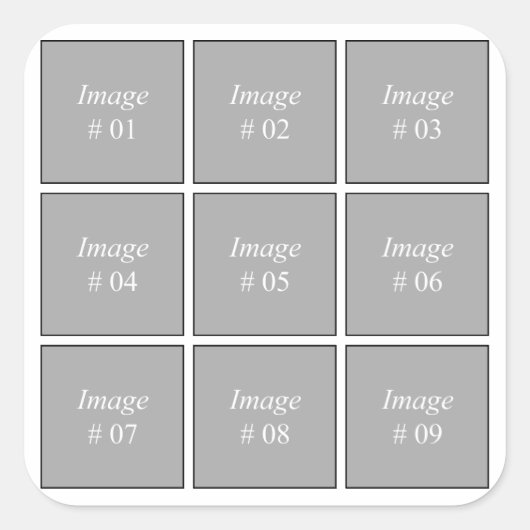 独自のInstagramフォトコレクションを作成する スクエアシール (正面)