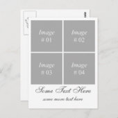 独自のInstagram写真集と文字 ポストカード (正面/裏面)