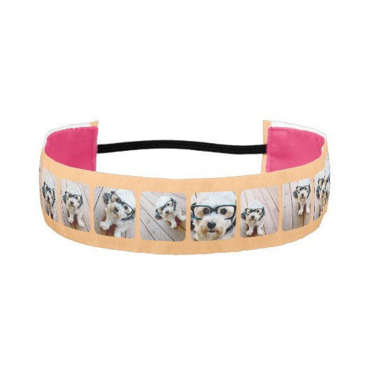 独自のInstagram 10フォトコラージピンクを作成 アスレチックヘッドバンド (正面)