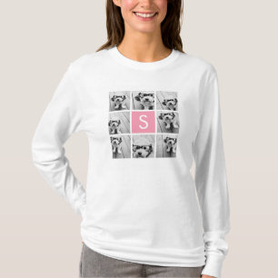 独自のInstagram Collageモノカスタムグラムの作成 Tシャツ