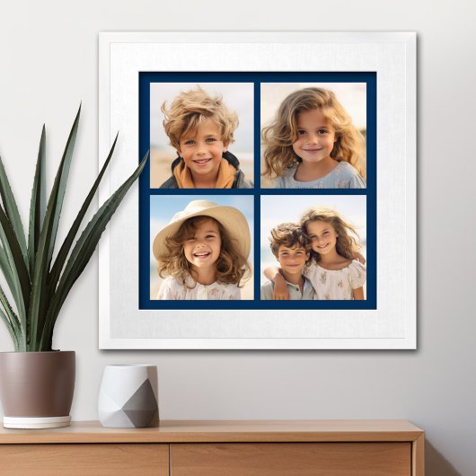 独自のInstagram Collage Navy 4写真の作成 ポスター