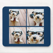 独自のInstagram Collage Navy 4写真の作成 マウスパッド (正面)