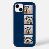 独自のInstagram Collage Navy 4写真の作成 Case-Mate iPhoneケース (裏面)