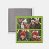 独自のInstagram Collage Pistacio 4写真の作成 マグネット (正面/裏面)