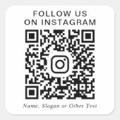 独自のInstagram QRコードプロモーションの作成 スクエアシール (正面)